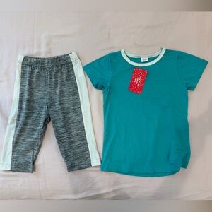 PatPat Teal and Gray Kids Matching Set